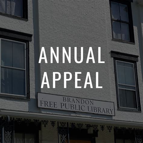 Annual Appeal - Brandon Free Public Library