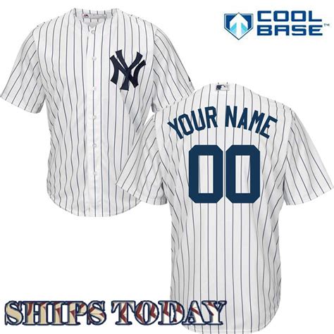 NY Yankees Replica Personalized Home Jersey