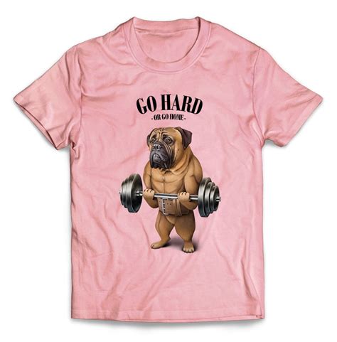 Bullmastiff Dog Strength and Fitness Barbell Weightlifting Routine, Unisex T-Shirt, Sizes S-4XL ...