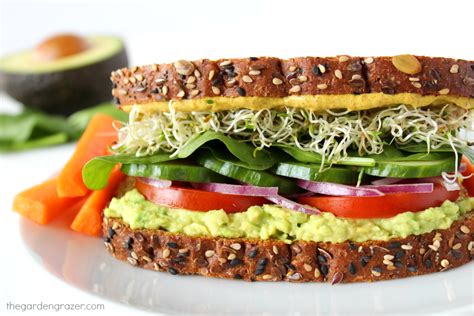 The Garden Grazer: Avocado Veggie Sandwich