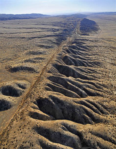 San Andreas Fault, California, USA - Stock Image - C047/7368 - Science Photo Library