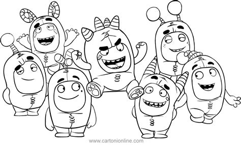 Disegno of the Oddbods coloring page to print | Puppy coloring pages ...