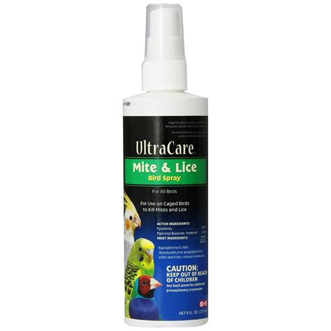 UltraCare Mite And Lice Bird Spray 8 Ounces, For All Caged Birds - Walmart.com