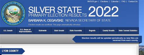 Lyon County, Nevada 2022 Primary Election Results: Narrowing the Field ...