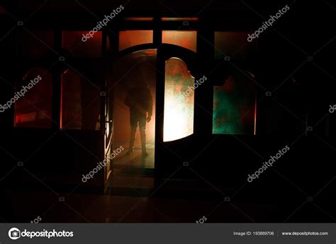 Silhouette Unknown Shadow Figure Door Closed Glass Door Silhouette Human Stock Photo by ©zeferli ...