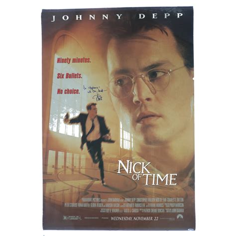 Johnny Depp Signed "Nick of Time" 27x40 Movie Poster Inscribed "All the Best" (AutographCOA ...