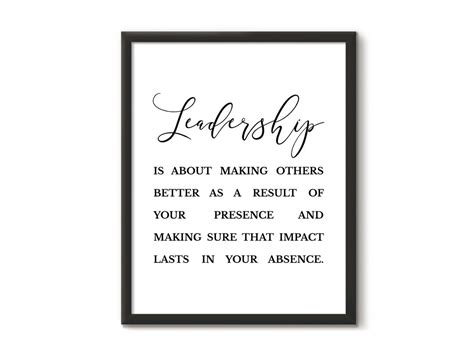 Leadership Quote, Inspirational Quotes, Printable Art, Office Decor ...