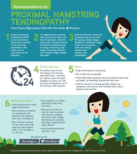 Clinical Edge - Infographic Proximal hamstring tendinopathy with Tom Goom