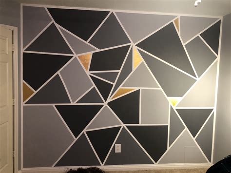 Geometric wall | Wall paint designs, Wall paint patterns, Geometric wall paint
