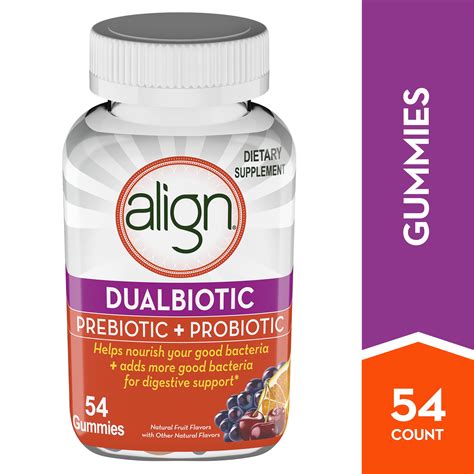 Align DualBiotic Prebiotic + Probiotic Supplement for Adult Men & Women, Digestive Health ...