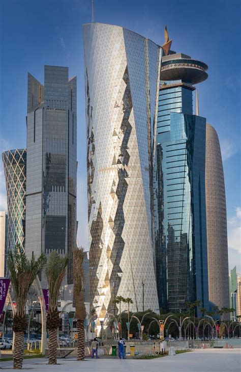 Skyscrapers in Financial District Skyline in West Bay, Doha, Qatar ...