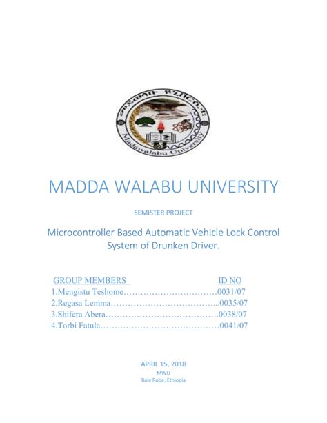 MADDA WALABU UNIVERSITY