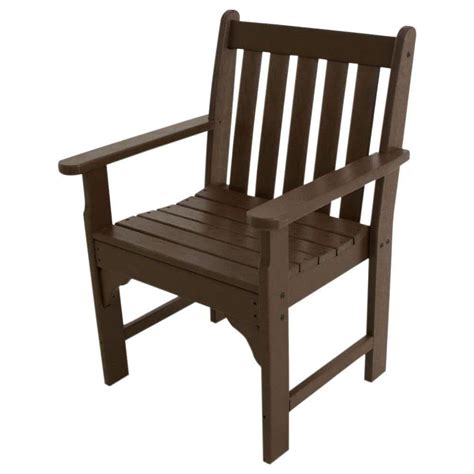 POLYWOOD Vineyard Mahogany Garden Patio Arm Chair-GNB24MA - The Home Depot