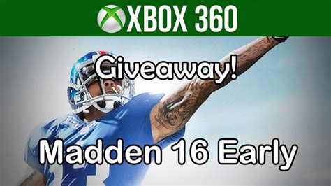 Madden 16 Xbox 360 Giveaway! and Details - YouTube