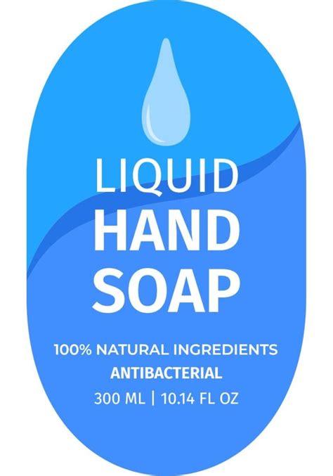 Liquid Soap Label