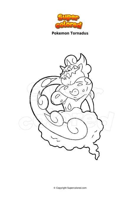 Coloring page Pokemon Tornadus - Supercolored.com