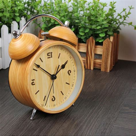 1pc Alarm Clock Metal Luminous Durable Battery Powered