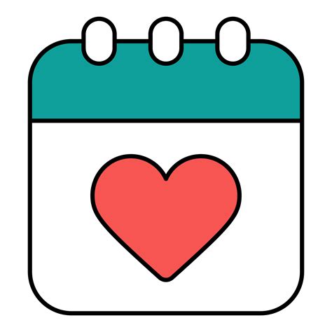 love heart calendar icon 13468394 PNG