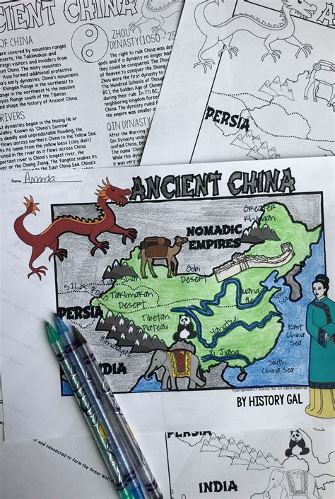 Ancient China Map 6th Grade