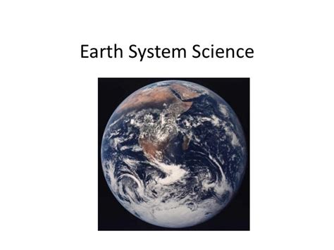 Earth system science notes