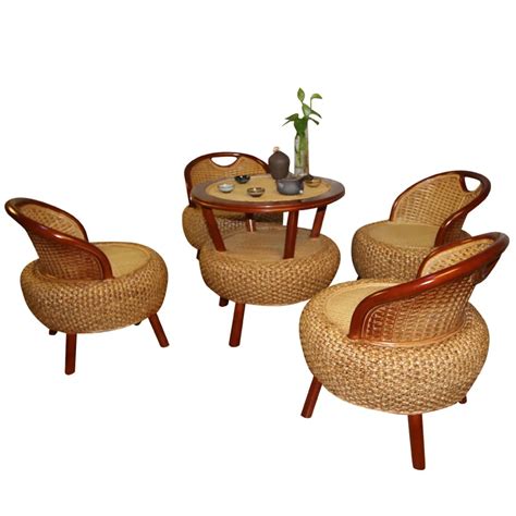 100% Handmade rattan chair set rattan furniture rattan sofa living room ...