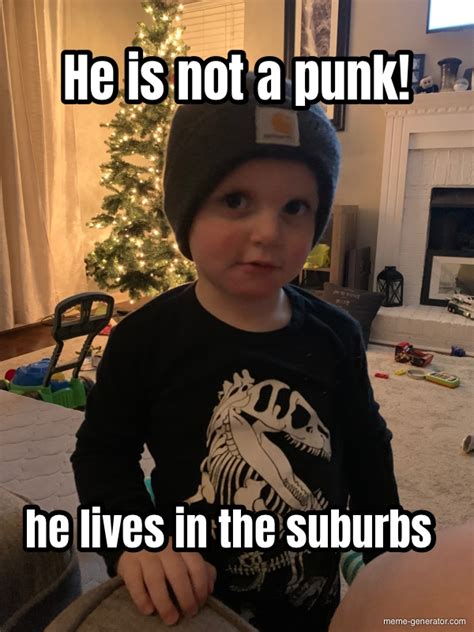 He is not a punk!... he lives in the suburbs - Meme Generator