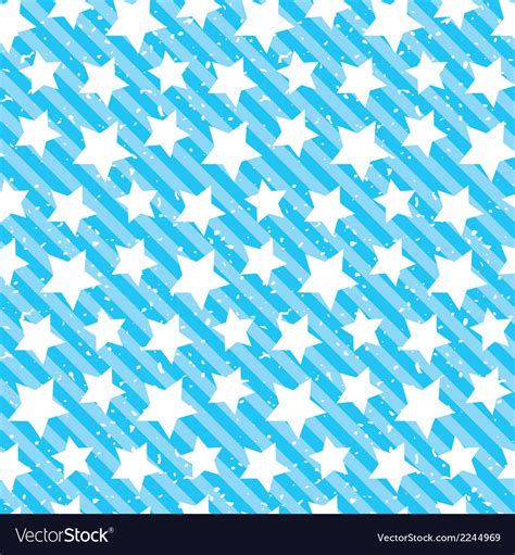 Seamless grunge star texture blue background Vector Image