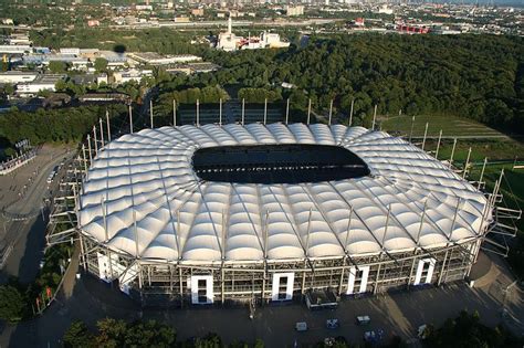 Hamburger SV - Volksparkstadion after the rebuild. Saw Italy v. Czech ...