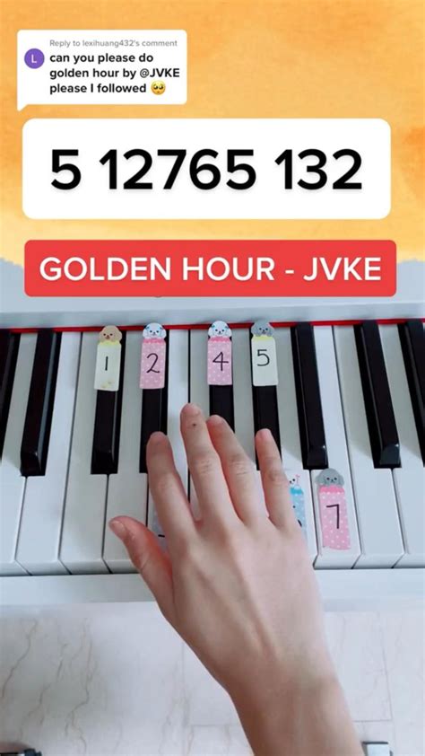 Golden Hour - JVKE (Piano Tutorial) #easypianotutorial | Piano lessons ...