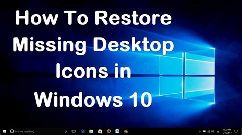 How To Restore The Old Desktop Icons In Windows 10 Windows 8 Youtube ...