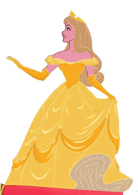 Aurora in Belle's dress - Disney Princess Fan Art (31859314) - Fanpop