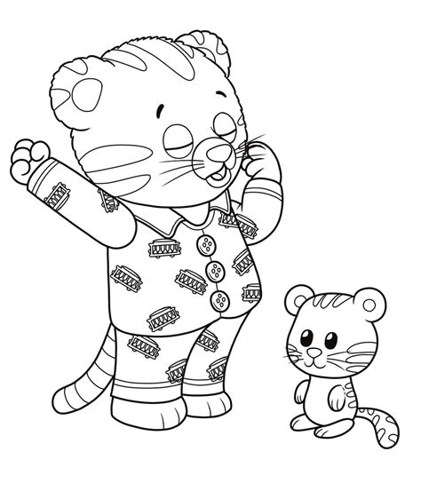 Good Night Daniel Tiger Coloring Page - Free Printable Coloring Pages for Kids