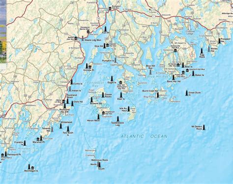 Printable Map Of Maine Lighthouses - Printable Maps