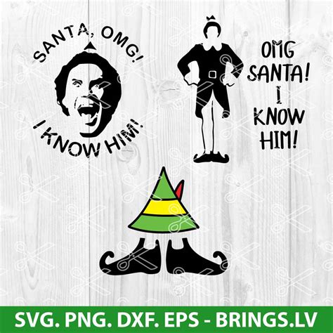 Buddy the Elf SVG, Buddy Elf Clipart, Santa OMG I Know Him SVG, Instant ...