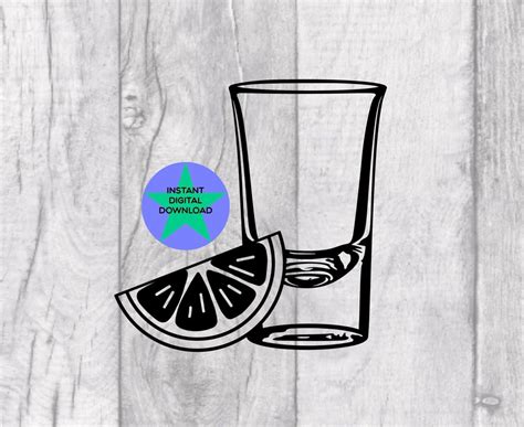 Shot Glass Svg, Shot SVG, Tequila Shot Glass With Lime Svg, Cricut Friendly, 2files PNG & SVG ...