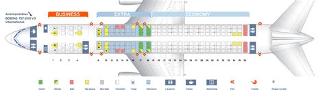 Seat map Boeing 757-200 American Airlines. Best seats in the plane