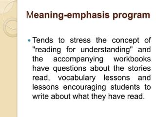 Basal reading approach | PPT