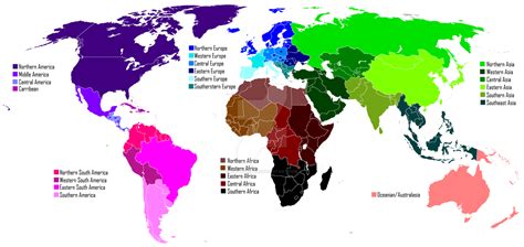 Regions world map - Regions of the world by Saint-Tepes on DeviantArt