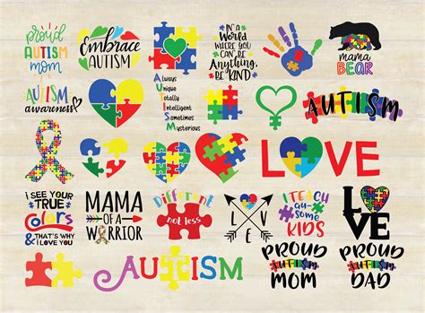 AUTISM SVG BUNDLE Autism Puzzle Autism Awareness Autism - Etsy Canada