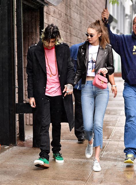 Gigi Hadid and Zayn Malik Do His-and-Hers Millennial Pink | Vogue