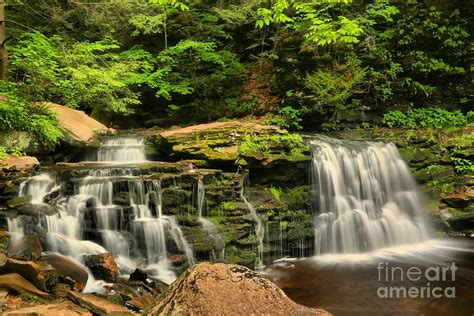 Cayuga Falls SPlit Photograph by Adam Jewell - Pixels