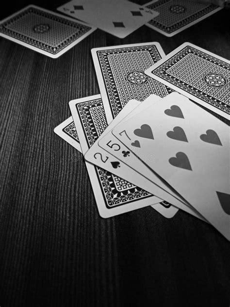 Playing Cards Black and White Picture Stock Photo - Image of transport, prairie: 178711504