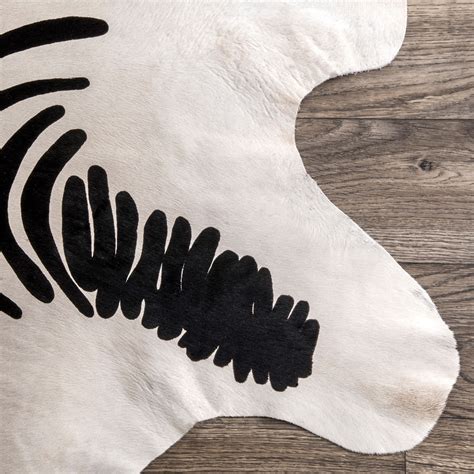 Zebra Cowhide Rug – Paynes Gray