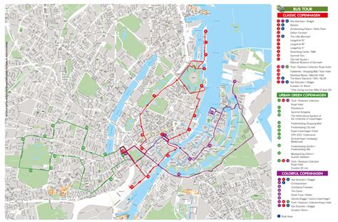 Map of Copenhagen Bus Tour: hop on hop off Bus Tours and Big Bus of Copenhagen