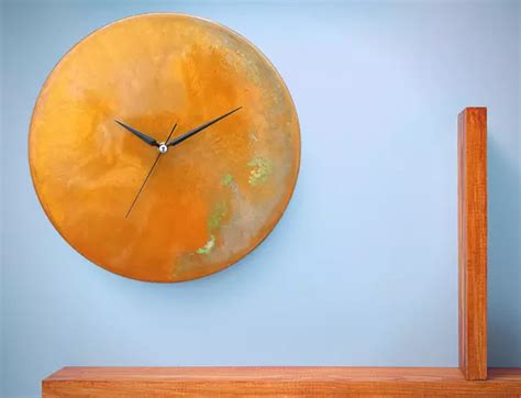 MODERN WALL CLOCK, Unique Handmade Art Deco Patina Copper Wall Clock Wall Decor $95.92 - PicClick