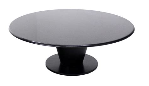 Apollo Woodworking Large Round Black Granite Coffee Table at 1stDibs | granite round coffee ...