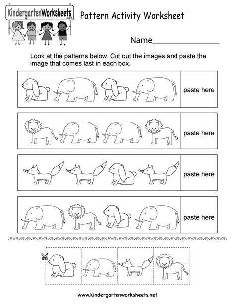 Printable Pattern Worksheets For Preschool