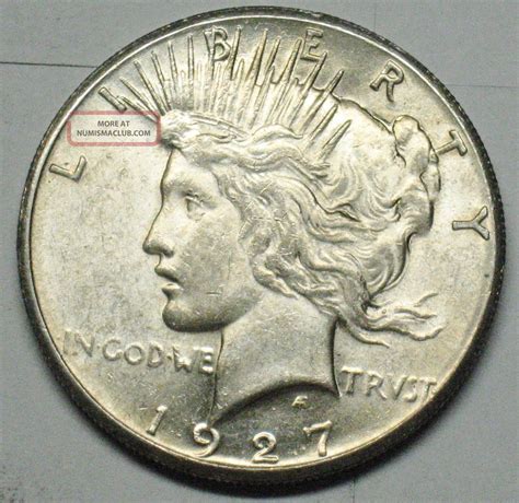 1927 Peace Silver Dollar Grading Bu Z242