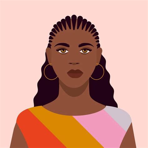 Download Portrait of a Young Black Woman for free | Vector portrait, Black women, Vector art design