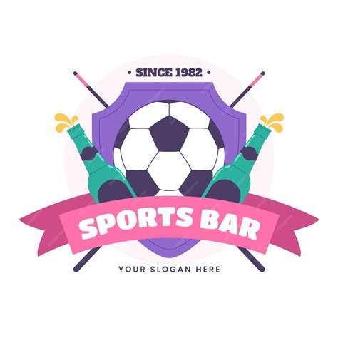 Free Vector | Flat design sports bar logo design